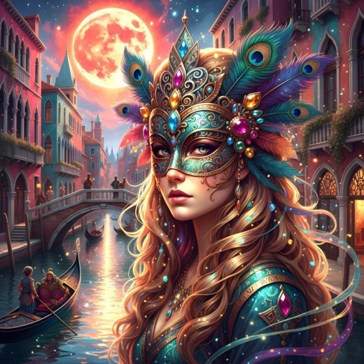Bluebird square puzzle Venetian Carnival – 1000 pieces