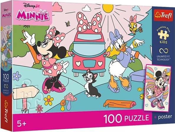 Premium plus детски пъзел Minnie Mouse „Розово приключение“ 100 части