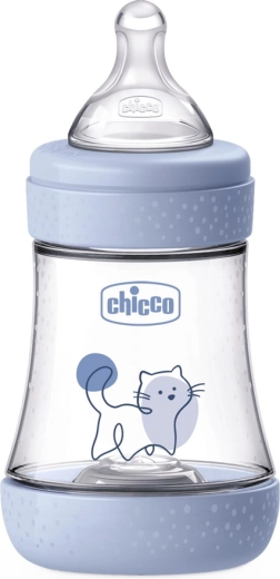 Chicco антиколикова бебешка бутилка Perfect5 150 мл, за момче, бавен поток 0м+