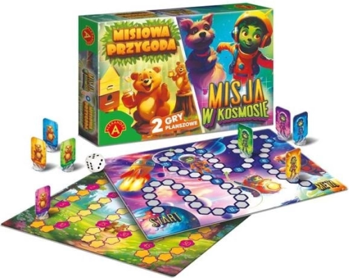 Misiowa Przygoda – мисия в космоса: комплект от две лесни настолни игри