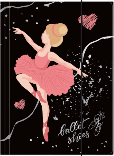 Derform notebook covers ballerina A4 with elastic band