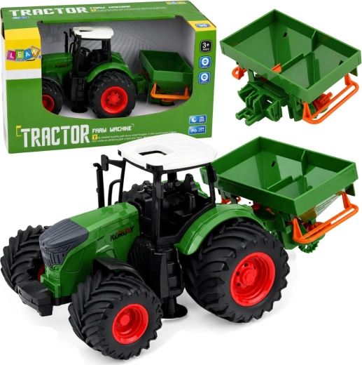 Farm tractor with seeder 1:24 with rubber wheels