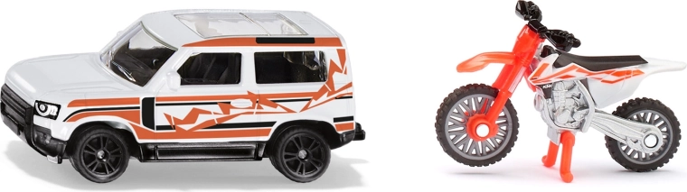 Siku set: Land Rover Defender and KTM 450 SX-F motocross bike