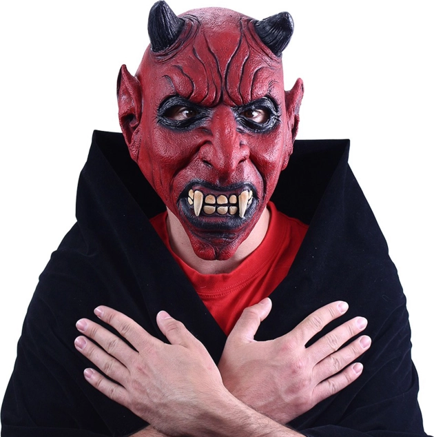 Страшна дяволска латексова маска