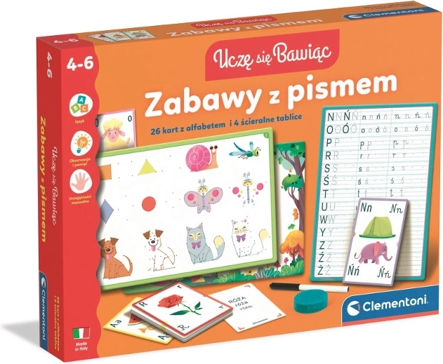 Fun with Letters – educational game with erasable boards and cards