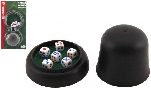 Игрални зарове TEDDIES 6 бр. с чашка