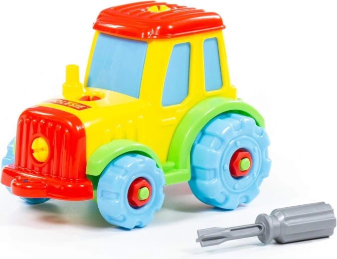 Build-and-disassemble tractor set, 20 pieces