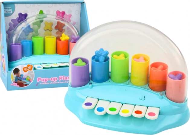 Interactive Kids’ Piano with Popping Stars – Blue