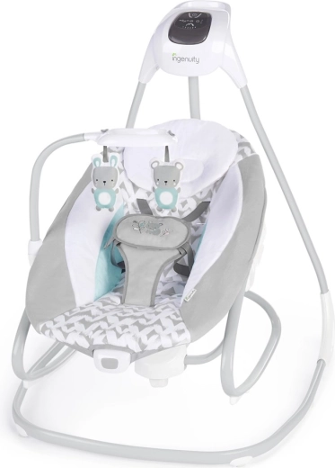Ingenuity 2-in-1 Baby Swing with Vibrations and Melodies Raylan, USB Power