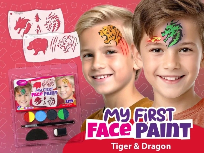 My First FacePaint face painting Tiger and Dragon