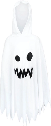 White Ghost Cape with Hood