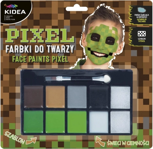Kidea Minecraft Pixel face paint set - 1 piece
