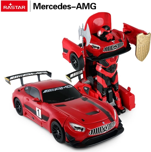 Rastar RC кола и робот 2в1 Mercedes-AMG GT3 1:14 червен