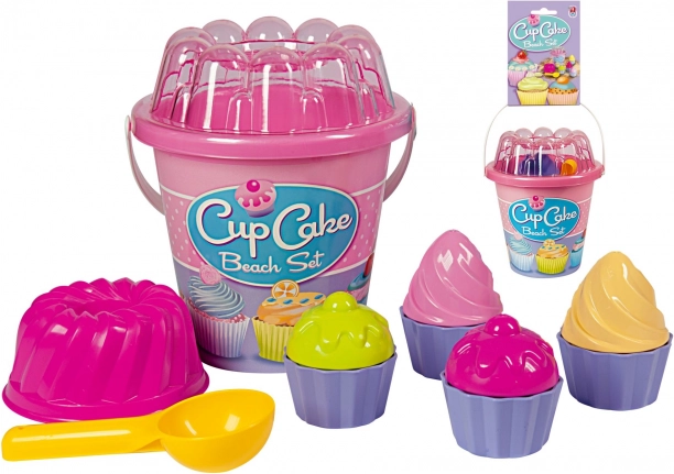 Androni комплект за пясък „сладкиши“ – среден – Розов