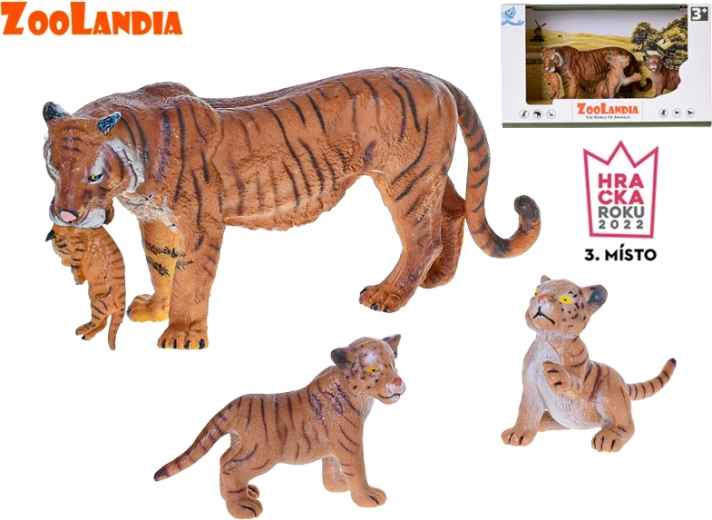 Zoolandia tigress with cubs – plastic figurine set