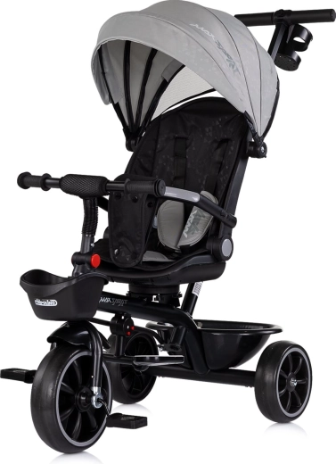 Chipolino Max Sport 2-in-1 tricycle with canopy, charcoal