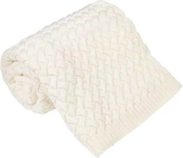NANNA merino blanket Fluffy ecru