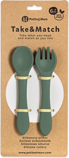 Petite&Mars silicone cutlery Take&Match desert sand 6m+