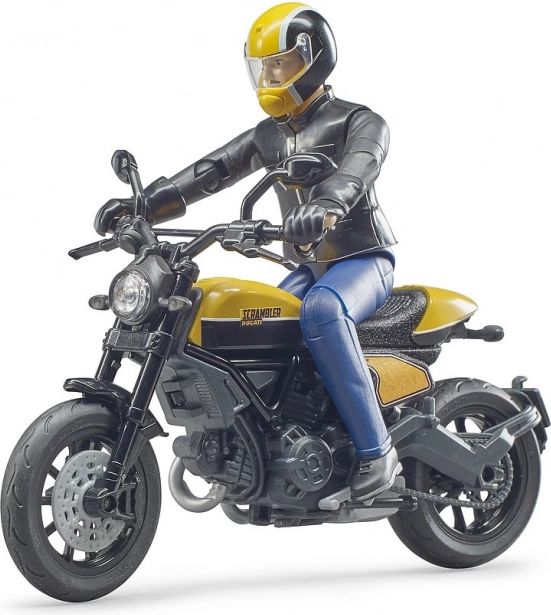 Bruder bworld мотоциклет Scrambler DUCATI Cafe Racer с ездач 1:16