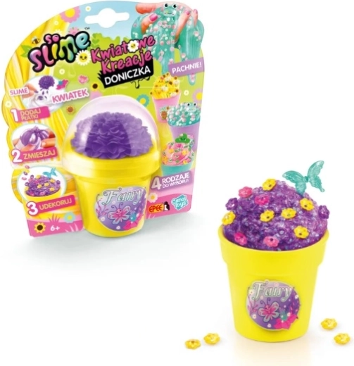 EPEE SoSlime Flower Craft in a Yellow Flowerpot