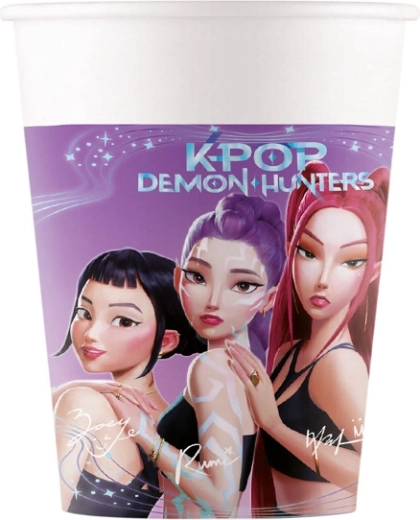 Хартиени чашки Demon hunters K-POP 200 мл (8 бр.)