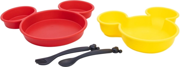 Детски комплект за хранене Stor 4 в 1 Mickey Mouse червен/жълт