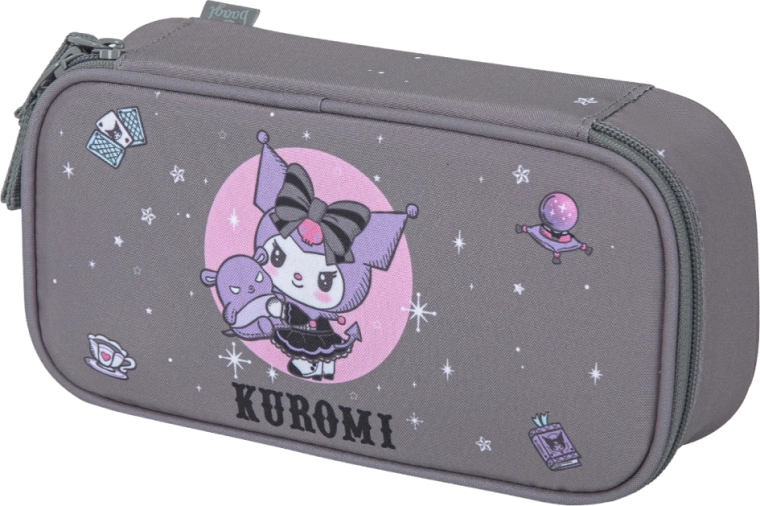 Baagl school pencil case pouch Kuromi grey