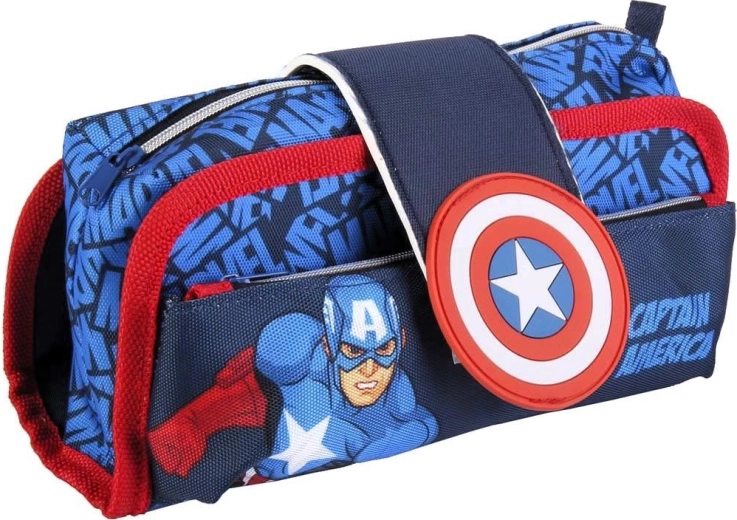 Ученски несесер Avengers Captain America със закопчаване с велкро
