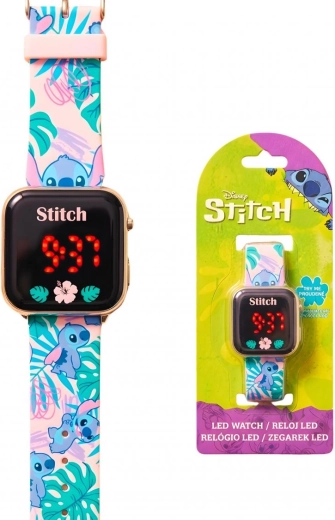Children's Digital LED Watch Disney Lilo & Stitch with Silicone Strap