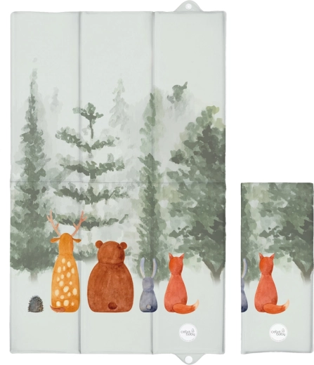 Ceba Baby пътна подложка за повиване Basic forest companions 80 × 50 см