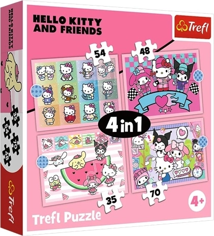 Trefl пъзел 4 в 1 Сладко приключение – Sanrio Hello Kitty