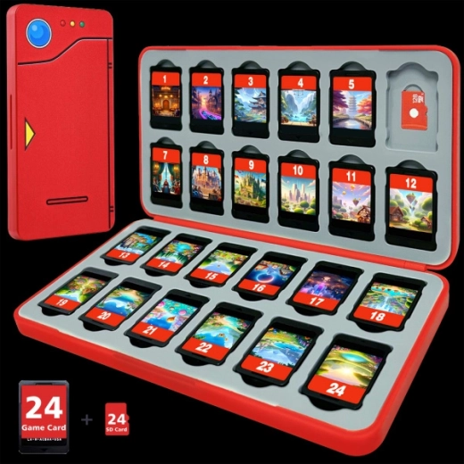 FUNLAB Pokédex Case for 24 Nintendo Switch Game Cards