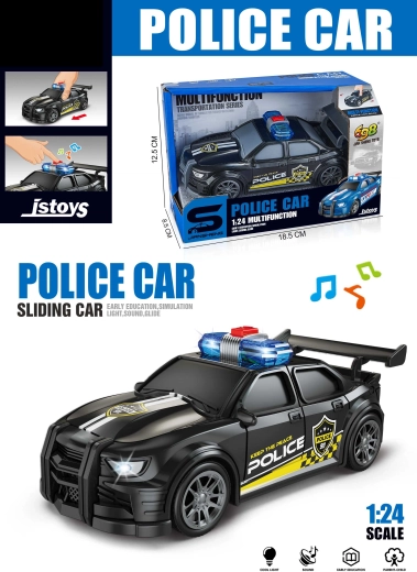 Police car with light and sound effects 16 cm