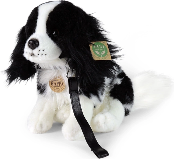 Plush Cavalier Dog with Leash 27 cm eco-friendly