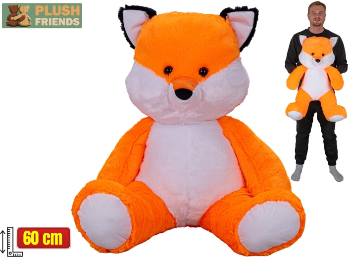 Плюшена лисичка Plush Friends, седяща, 60 см