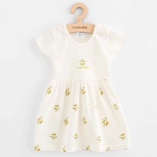 New Baby Olives Organic Cotton Short-Sleeve Baby Dress, Size 56