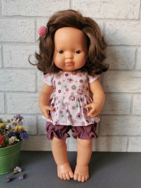 Tunic and Panties for Doll 38 cm Pink Rosettes