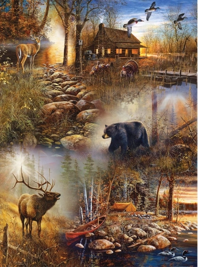 Диамантено рисуване Горски животни 30 × 40 см