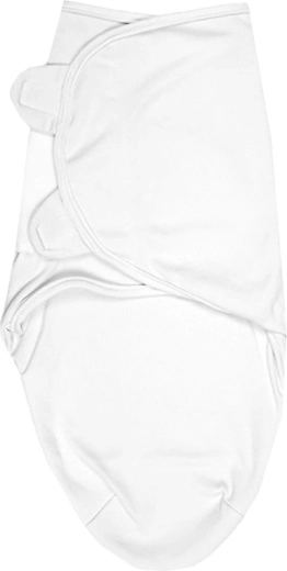 EKO cotton swaddle wrap Ulitka White 3–6 kg