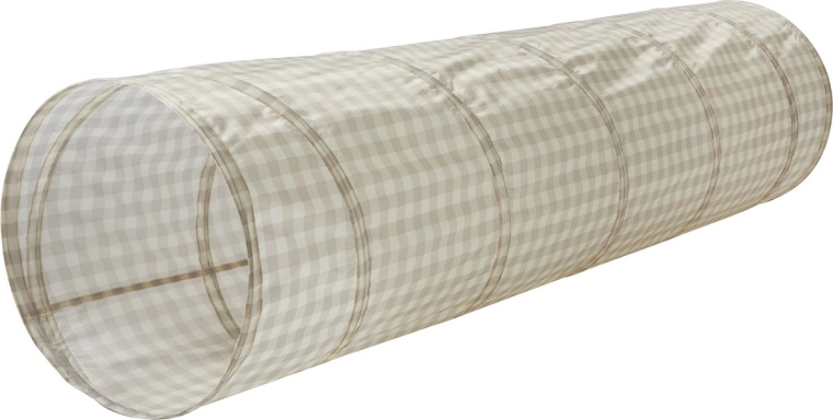 3 sprouts детски тунел за игра recycled gingham beige - 1 брой
