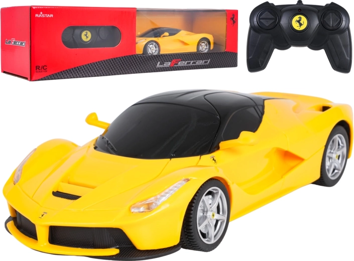 Remote-Controlled Ferrari LaFerrari Car, Yellow, 1:24 RASTAR