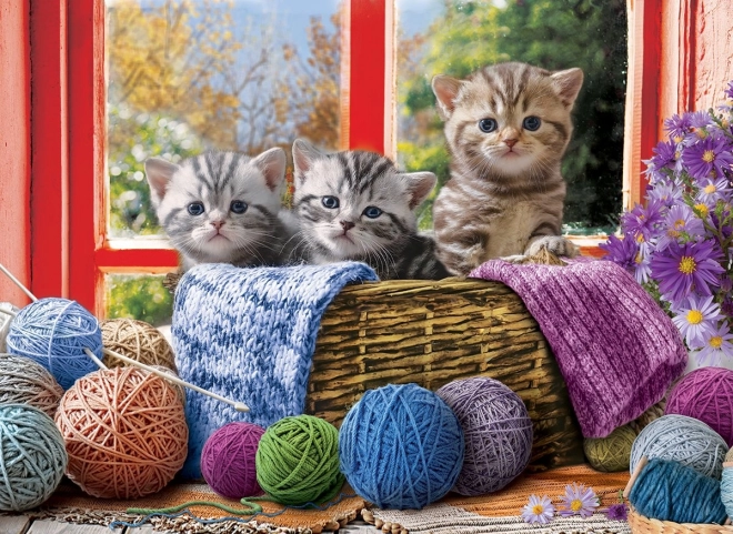 Knitting Kittens XL Puzzle 500 Pieces