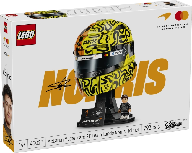 LEGO каска на Ландо Норис от отбора McLaren Mastercard F1