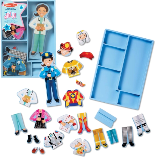 Magnetic Wooden Dress-Up Doll Julia Melissa & Doug, 26 Pieces
