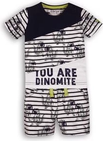 Dirkje children’s 2-piece set Sunny you are dinomite navy/white
