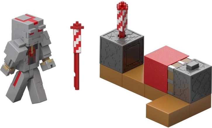 Minecraft екшън фигурка с изстрелвач на фойерверки 8 см