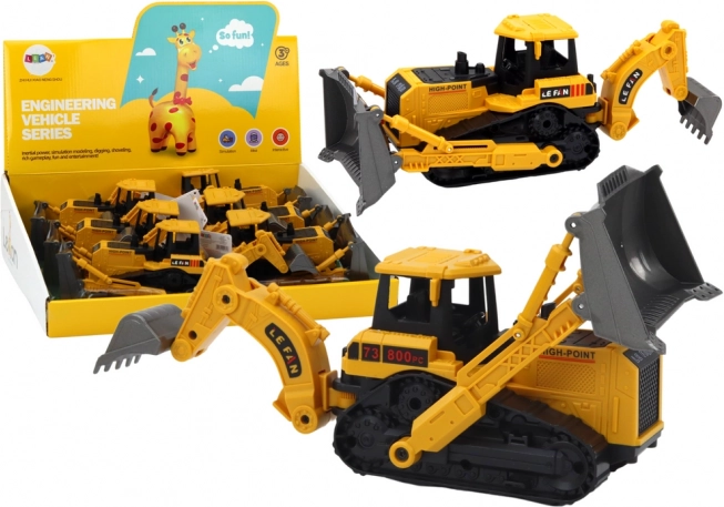 Caterpillar Excavator Construction Vehicle 2 Buckets Yellow