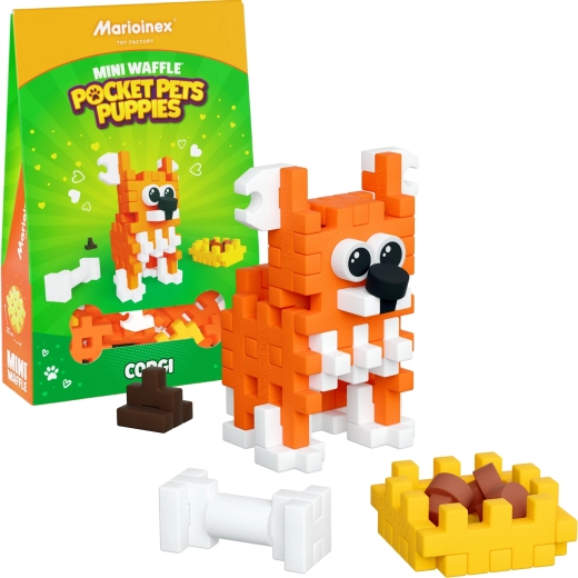Mini Waffle Pocket Pets Building Set – Corgi