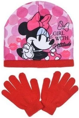 Червена шапка и ръкавици Minnie