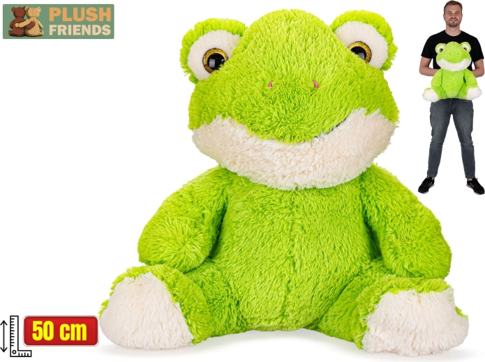Plush Friends плюшена жаба, седяща 50 см